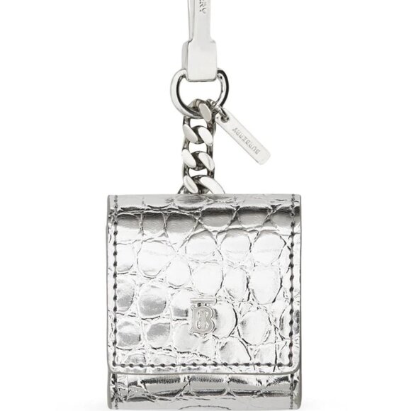 Burberry Accessories - Burberry Airpod Silver Case